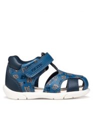 Geox Sandały B Sandal Zapito Boy B556EC 05404 C4277 Granatowy. Niebieskie sandały chłopięce Geox, ze skóry, bez zapięcia. Za 179.99 zł.