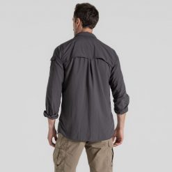 Koszula przeciw komarom męska Craghoppers NosiLife Adventure LS Shirt III. Szare koszule męskie Craghoppers, m, bez wzorów, casualowe, bez kołnierzyka, bez ramiączek. Za 403.99 zł.