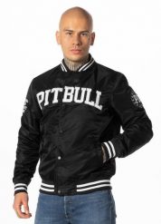 Kurtka przejściowa męska Pitbull Tyrian II. Czarne kurtki sportowe męskie PITBULL, m, z aplikacjami, z bawełny. Za 319.00 zł.