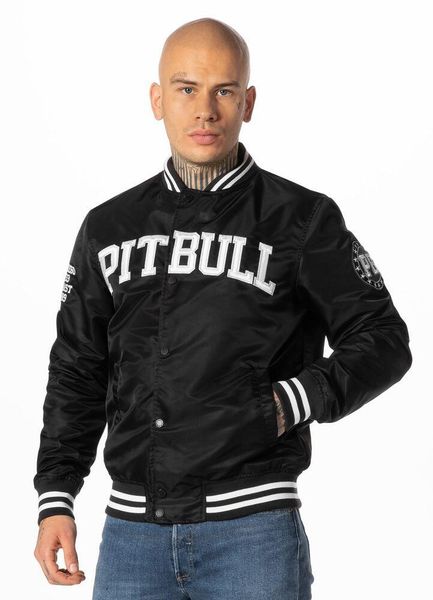 Kurtka przejściowa męska Pitbull Tyrian II. Czarne kurtki męskie PITBULL, m, z aplikacjami, z bawełny. Za 319.00 zł.