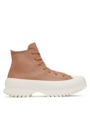 Converse Trampki Chuck Taylor All Star Lugged 2.0 A07129C Beżowy. Brązowe trampki i tenisówki damskie Converse, bez wzorów, ze skóry, retro, bez zapięcia. Za 309.99 zł.