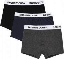 Bokserki dla mężczyzn DC Shoes 3-pak. Czarne bokserki męskie DC Shoes, m, bez wzorów, z bawełny. Za 49.99 zł.
