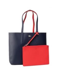 Lacoste Torebka Shopping Bag NF2142AA Czerwony. Czerwone torebki do ręki damskie Lacoste, bez wzorów, ze skóry, bez dodatków. Za 512.99 zł.