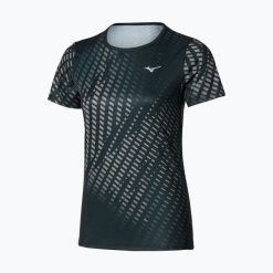 Koszulka do biegania damska Mizuno Core Graphic Tee. Czarne koszulki sportowe damskie Mizuno, s, bez wzorów, z materiału, bez kołnierzyka, bez ramiączek, do biegania. Za 169.99 zł.
