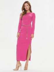 MICHAEL Michael Kors Sukienka dzianinowa MF381UN4VR Różowy Slim Fit. Czerwone sukienki damskie MICHAEL Michael Kors, xl, bez wzorów, z dzianiny, bez kołnierzyka, bez ramiączek. W wyprzedaży za 889.99 zł.