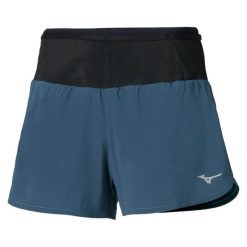 Szorty damskie Mizuno Active. Niebieskie szorty sportowe damskie Mizuno, xl, bez wzorów, z materiału, eleganckie, do biegania. Za 241.40 zł.