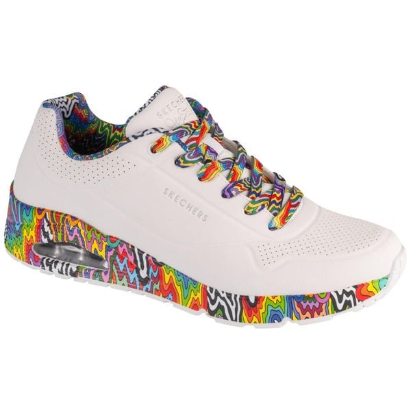 Buty sportowe Sneakersy męskie, Uno - Stark Mini Drip. Białe buty sportowe męskie Skechers, bez zapięcia, trekkingowe. Za 449.99 zł.