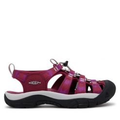 Sandały Keen. Czerwone obuwie sportowe damskie Keen, bez wzorów, trekkingowe. Za 319.99 zł.