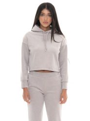 Leone 1947 Glam Winter damskie bluzy z aksamitu wciągane. Czarne bluzy damskie LEONE 1947 APPAREL, na zimę, l, bez wzorów, z kapturem. Za 353.64 zł.