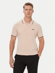 BOSS Polo Paul 50506193 Pomarańczowy jasny Regular Fit. Brązowe koszulki polo męskie Boss, l, bez wzorów, z bawełny, bez ramiączek. Za 449.99 zł.