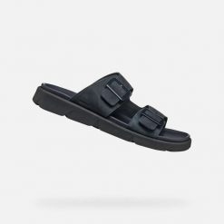 Sandały GEOX U XAND 2S Niebieski. Niebieskie sandały męskie Geox, ze skóry, bez zapięcia. Za 332.99 zł.