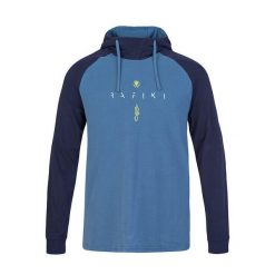 Bluza z kapturem Rafiki Traverse. Niebieskie bluzy męskie Rafiki, bez wzorów, z kapturem, wspinaczkowe. W wyprzedaży za 286.65 zł.