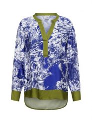 Emily van den Bergh Bluzka Kobiety wiskoza niebieski, 42. Niebieskie bluzki damskie Emily van den Bergh, bez wzorów, z wiskozy, eleganckie, bez kołnierzyka, bez ramiączek. Za 549.95 zł.