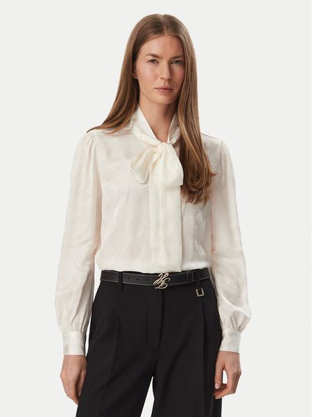 Tommy Hilfiger Bluzka WW0WW52238 Kremowy Regular Fit. Białe bluzki damskie Tommy Hilfiger, bez wzorów, bez kołnierzyka, bez ramiączek. Za 649.99 zł.