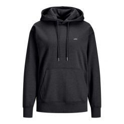 Damska bluza z kapturem JJXX Abbie Rel Every Brush. Czarne bluzy damskie JJXX, na zimę, bez wzorów, bez kołnierzyka, bez ramiączek, z kapturem. W wyprzedaży za 119.75 zł.