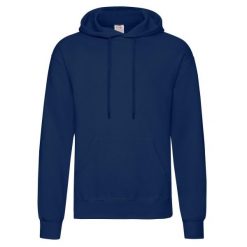 Męska Klasyczna Bluza Z Kapturem. Niebieskie bluzy męskie Fruit of the Loom, m, bez wzorów, z kapturem. Za 99.99 zł.
