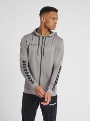 Bluza fitness męska Hummel zip hml AUTHENTIC Poly. Szare bluzy męskie Hummel, m, bez wzorów, z dzianiny, z kapturem, na fitness i siłownię. Za 207.80 zł.