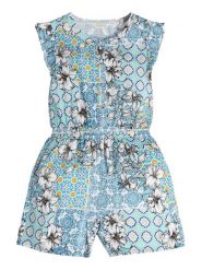 Guess Kombinezon J3GK13 WFBN0 Kolorowy Regular Fit. Sukienki dla dziewczynek Guess, z aplikacjami, z wiskozy, bez ramiączek. Za 279.99 zł.
