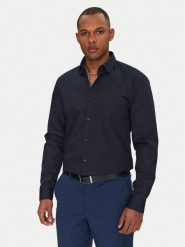 HUGO Koszula Koey 50539808 Granatowy Slim Fit. Niebieskie koszule męskie Hugo, m, bez wzorów, z bawełny, biznesowe, bez kołnierzyka, bez ramiączek. Za 199.99 zł.