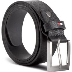 Pasek Męski TOMMY HILFIGER - Grainly Leather Belt 3.5 Adj AM0AM03349 002. Czarne paski damskie Tommy Hilfiger, w paski, ze skóry. W wyprzedaży za 169.00 zł.