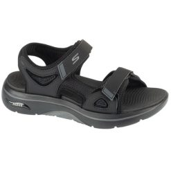 SKECHERS Sandaal ZWART 47 (Z1052). Czarne obuwie sportowe damskie Skechers, bez wzorów, trekkingowe, Skechers Sport. Za 279.99 zł.