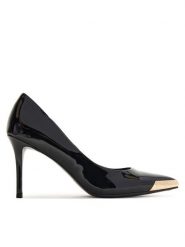 Versace Jeans Couture Szpilki 79VA3S50 ZS859 Czarny. Czarne szpilki damskie Versace Jeans Couture, bez wzorów, z jeansu, bez obcasa, bez zapięcia. Za 749.99 zł.