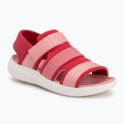 Sandały dziecięce Reima Kesakko. Czerwone sandały dziewczęce Reima, z materiału, bez zapięcia. Za 159.99 zł.
