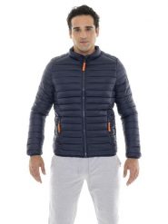 Kurtka puchowa z pełny zamek błyskawiczny na co dzień. Czarne kurtki męskie LEONE 1947 APPAREL, s, bez wzorów, z puchu, na fitness i siłownię. Za 530.46 zł.