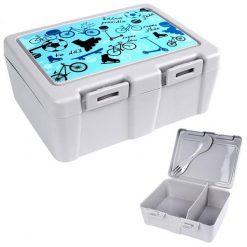 Pojemnik śniadaniowy z przegrodą na śniadanie sałatkę lunchbox sztućce śniadaniówka sport 1 l. Szare torby i plecaki dziecięce Orion, z tworzywa sztucznego. W wyprzedaży za 26.90 zł.
