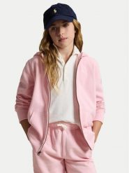 Polo Ralph Lauren Bluza 313833560028 Różowy jasny Regular Fit. Czerwone bluzy dla dziewczynek Polo Ralph Lauren, bez wzorów, z syntetyku, bez ramiączek, bez kaptura. Za 489.99 zł.