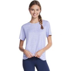 Koszulka Skechers GODRI SWIFT TEE, Kobiety. Niebieskie koszulki sportowe damskie Skechers, bez wzorów, z poliesteru, bez kołnierzyka, bez ramiączek. Za 190.00 zł.
