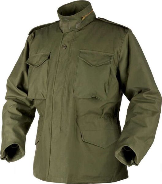 Helikon-Tex Helikon-Tex Kurtka M65 Olive M. Zielone kurtki męskie HELIKON-TEX, m, bez wzorów, bez kaptura. Za 386.56 zł.
