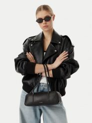 Calvin Klein Torebka Foil Logo Bauletto LV04F3636G Czarny. Czarne torebki do ręki damskie Calvin Klein, bez wzorów, ze skóry, bez dodatków. Za 489.99 zł.