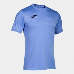 Koszulka do tenisa męska Joma Montreal. Niebieskie koszulki sportowe męskie Joma, m, bez wzorów, bez kołnierzyka, bez ramiączek, do piłki nożnej. Za 131.90 zł.