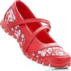 Baleriny bonprix czerwony w kwiaty. Baleriny damskie marki NEWFEEL. Za 37.99 zł.