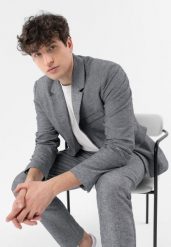 Marynarka jednorzędowa JB-AURO. Marynarki męskie Volcano, bez wzorów, z bawełny, klasyczne. Za 349.99 zł.