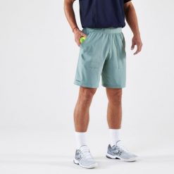 Spodenki tenisowe męskie Artengo Dry oddychające. Brązowe buty sportowe męskie ARTENGO, z materiału, bez zapięcia, tenisowe. Za 69.99 zł.