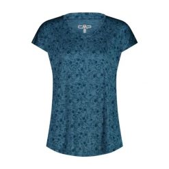 Koszulka damska turystyczna CMP 35N5496. Niebieskie koszulki sportowe damskie CMP, l, bez wzorów, bez kołnierzyka, bez ramiączek. W wyprzedaży za 137.75 zł.