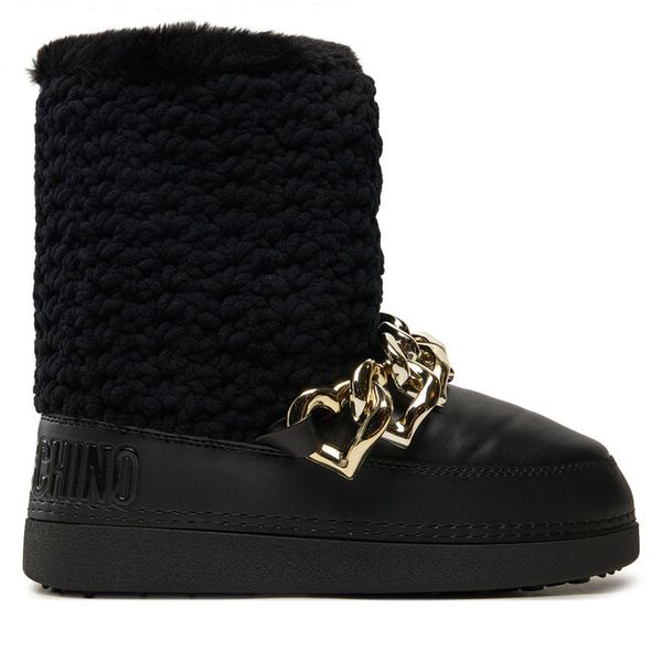 Śniegowce LOVE MOSCHINO. Czarne śniegowce i trapery damskie Love Moschino. Za 949.99 zł.