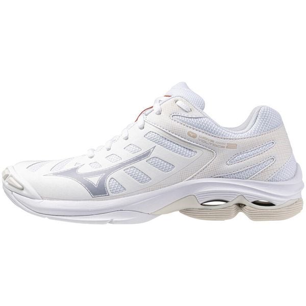Adidasy Mizuno Wave Voltage 2, Kobiety. Białe obuwie sportowe damskie Mizuno, bez wzorów, z syntetyku, na fitness i siłownię, mizuno wave. W wyprzedaży za 453.60 zł.