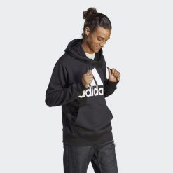 Essentials French Terry Big Logo Hoodie. Niebieskie bluzy męskie Adidas, xl, bez wzorów, z kapturem. Za 199.00 zł.