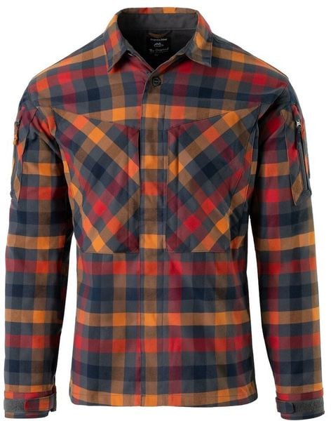 Helikon-Tex Koszula MBDU - Dark Autumn Checkered. Koszule męskie HELIKON-TEX, m, bez wzorów, bez kołnierzyka, bez ramiączek. Za 309.86 zł.