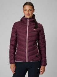 4F Kurtka trekkingowa z wypełnieniem syntetycznym damska - fioletowy XL. Fioletowe kurtki damskie 4f, s, bez wzorów, z materiału, bez kaptura. Za 399.99 zł.