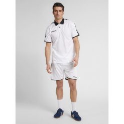Koszulka HUMMEL AUTHENTIC FUNCTIONAL POLO. Białe koszulki polo męskie Hummel, m, bez wzorów, bez kołnierzyka, bez ramiączek, na fitness i siłownię. Za 68.00 zł.