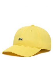 Lacoste Czapka z daszkiem RK0491 Żółty jasny. Żółte rękawiczki męskie Lacoste, bez wzorów, z bawełny. Za 269.99 zł.