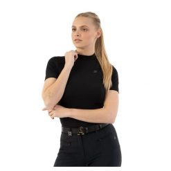 Damska koszulka do jazdy konnej ANKY ATC261205. Czarne koszule damskie ANKY, bez wzorów, bez kołnierzyka, bez ramiączek, do jazdy konnej. Za 283.50 zł.