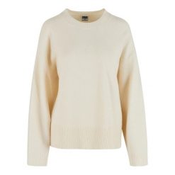 Damski sweter oversize Urban Classics soft. Białe swetry damskie Urban Classics, na zimę, bez wzorów, bez kołnierzyka, bez ramiączek, bez kaptura. Za 206.00 zł.