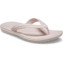 Japonki damskie Crocs Flip. Czerwone klapki damskie Crocs, bez wzorów, z materiału, sportowe, bez obcasa. Za 169.99 zł.