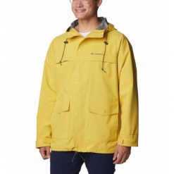 Kurtka Przeciwdeszczowa Męska Columbia IBEX II Shell. Żółte kurtki męskie Columbia, m, bez wzorów, sportowe, bez kaptura. Za 389.99 zł.
