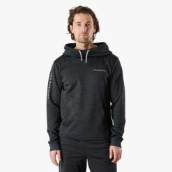 Sweter treningowy męski Swedemount Training Logo Hood II szybkoschnący. Brązowe bluzy męskie SWEDEMOUNT, m, bez wzorów, z tkaniny, bez kaptura. Za 199.99 zł.